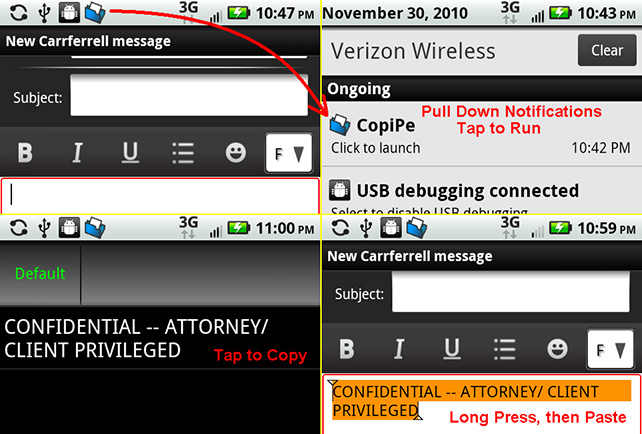 Inserting snippets of text in Corporate Sync