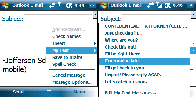 Inserting snippets of text in WM6