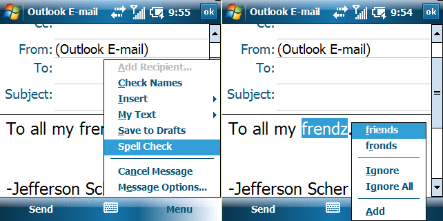 Spell-checker in WM6